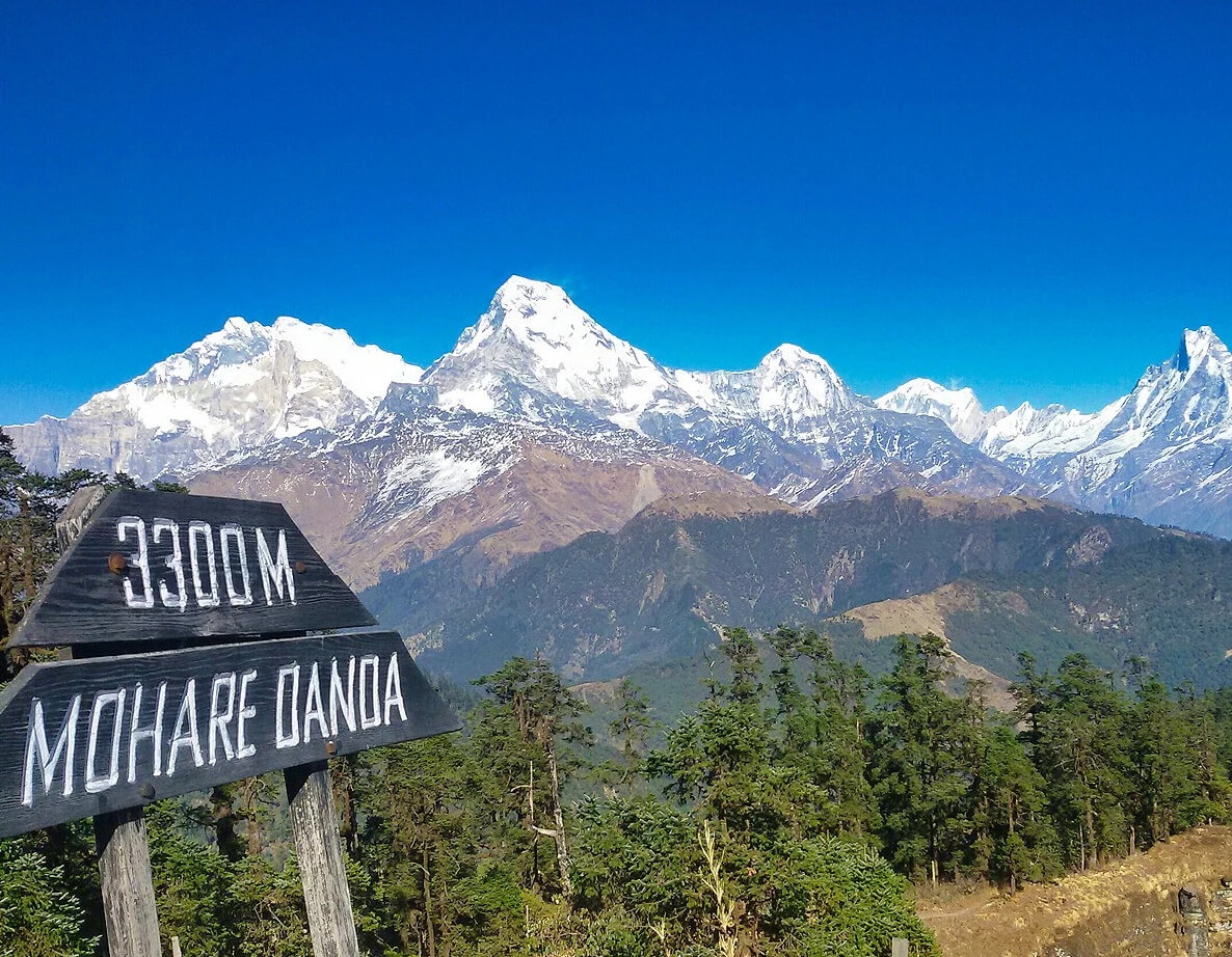 Mohare Danda Trek is the least popular short trek from Pokhara. It is a great way to see the Nepalese countryside and get away from city life